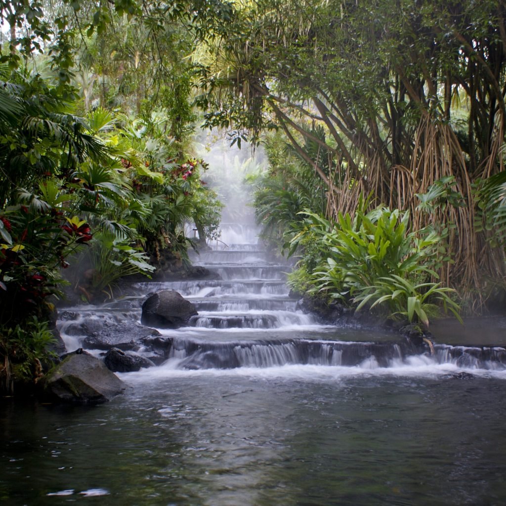 hot springs in la fortuna, costa rica near arenal volcano